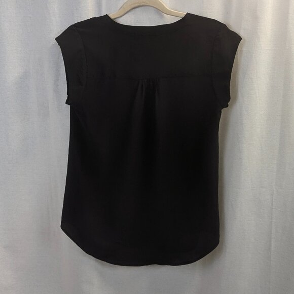 NWT Collective Concepts Size Small 100% Silk Black Cap Sleeved Tank - Picture 5 of 10